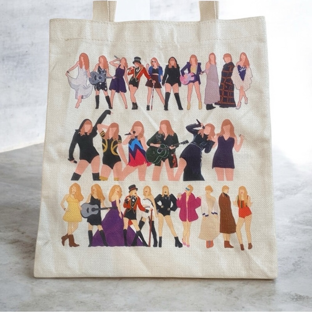 Taylor Swift Women's Tote Bag - Fashion Illustration, Unique Graphic, Large Size